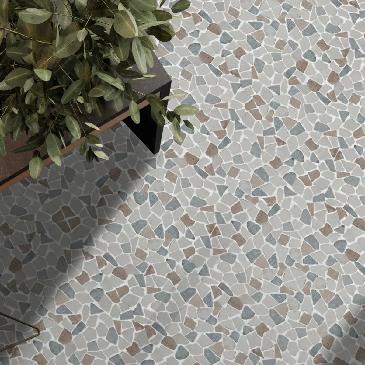 Sea Sand Mosaic Wall & Floor Tile 11.4" X 11.4" 5 tiles per case I54180