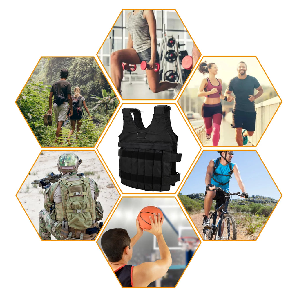 44 lb Adjustable Breathable Weighted Vest E16021