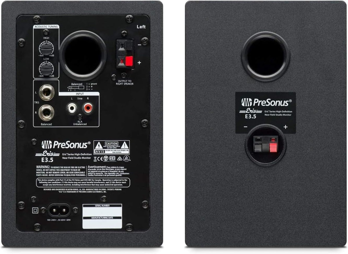 3.5 Inch 2-Way Near Field Studio Monitor (Pair) with Monitor Stands P933