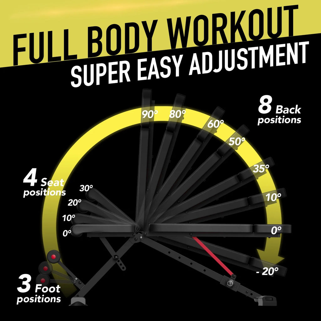 Adjustable Foldable Weight Bench for Home Gym G1871