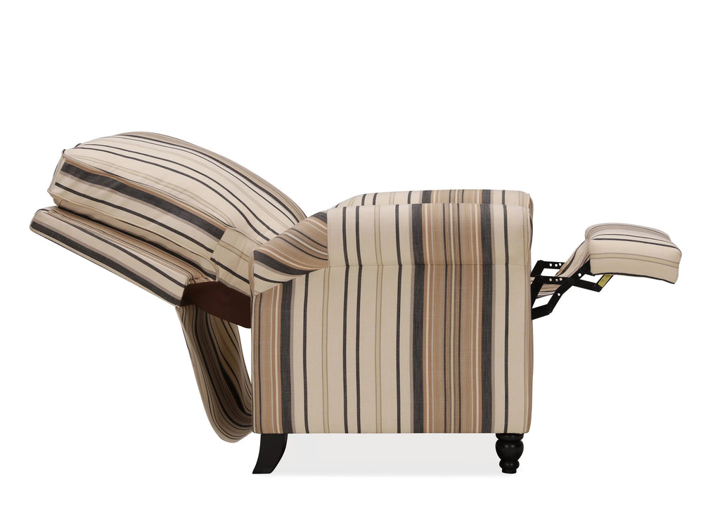 Brown and Black Woven Stripe Recliner Chair N38130