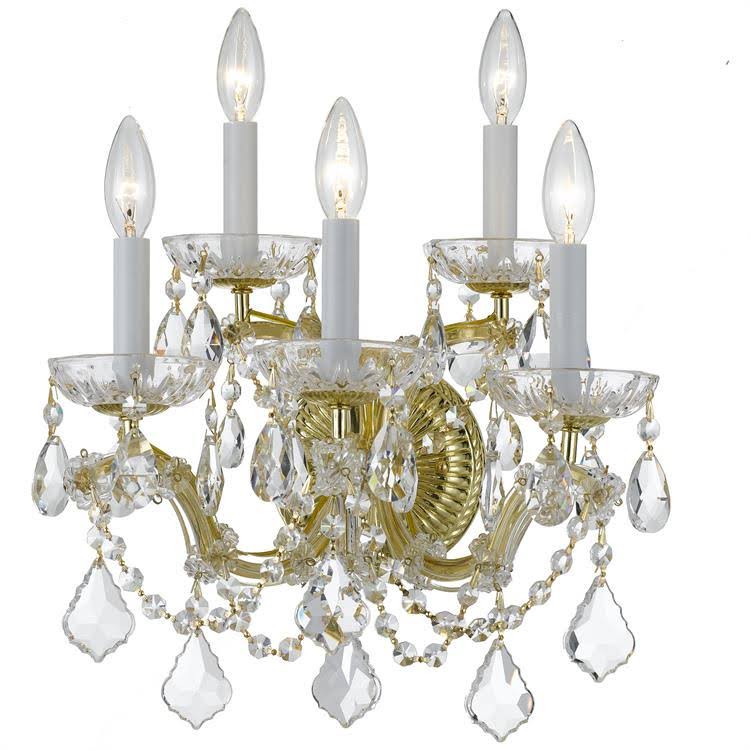 Gold Crystal Sconce M689
