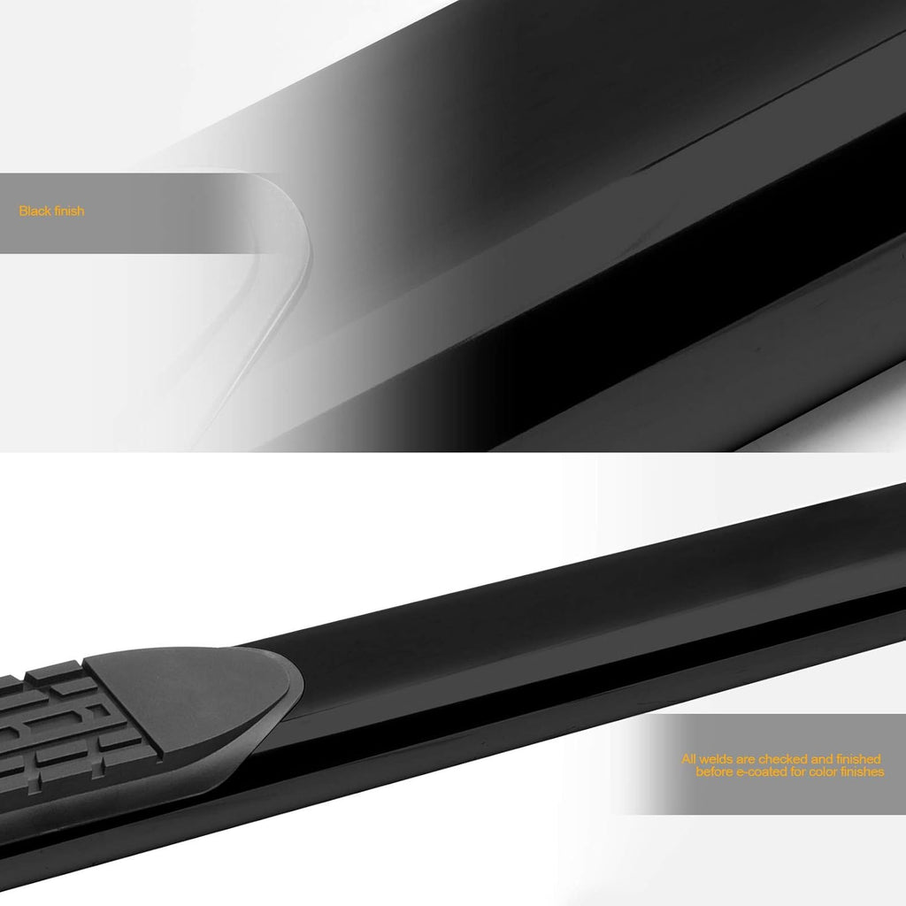 4 Oval Side Step Nerf Bars Black G6872