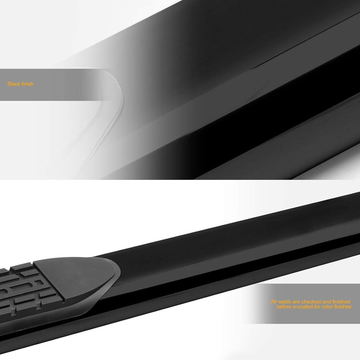 4 Oval Side Step Nerf Bars Black G6872