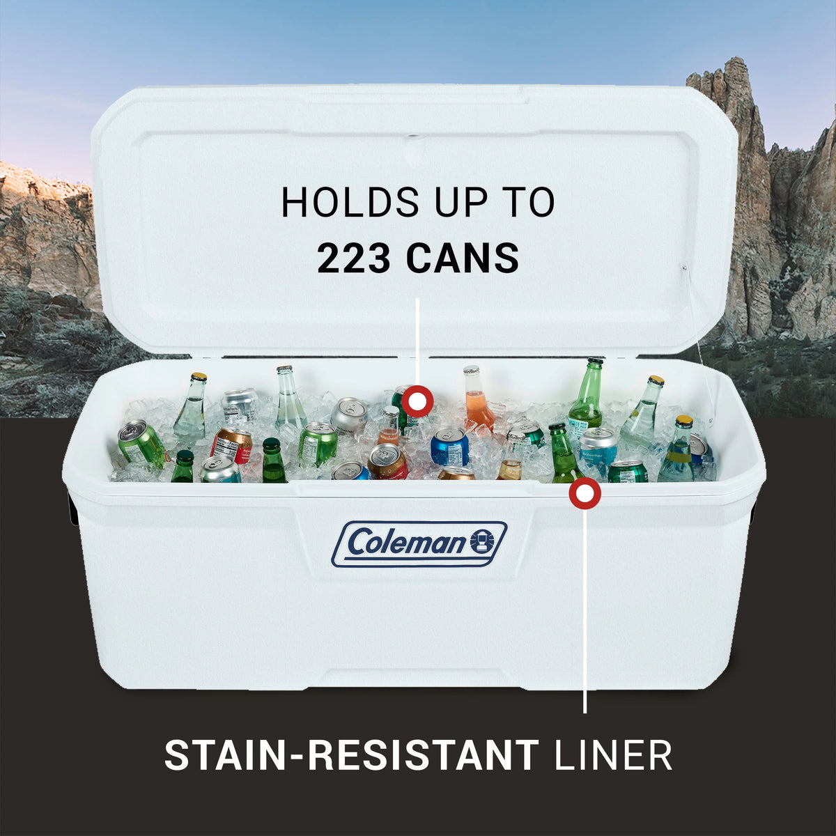 White Hard Sided Ice Chest Cooler D960
