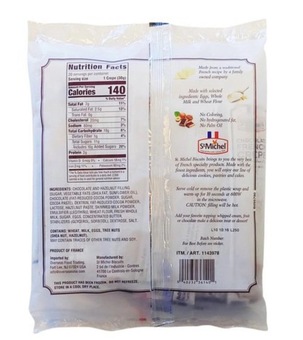 Hazelnut Chocolate French Crepes 20 Ct 21.2 Oz K815364