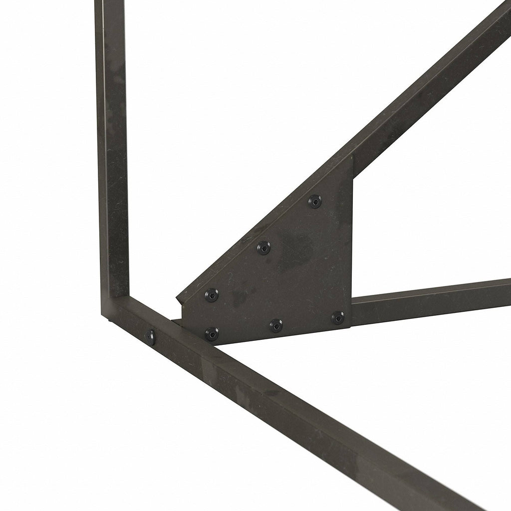 62W L Shaped Industrial Desk in Restored Gray H756924