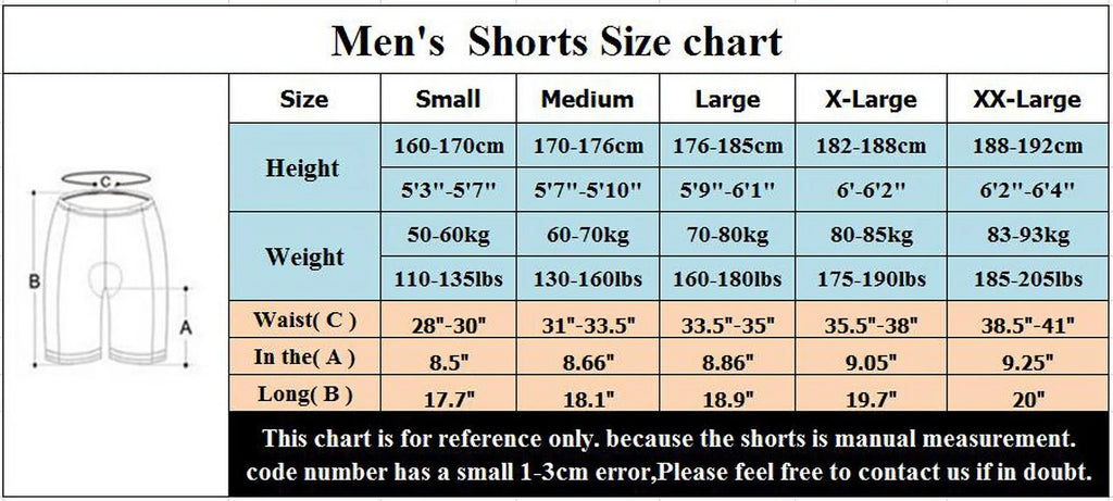 Mens 3D Gel Padded Cycling Bike Shorts Z4765