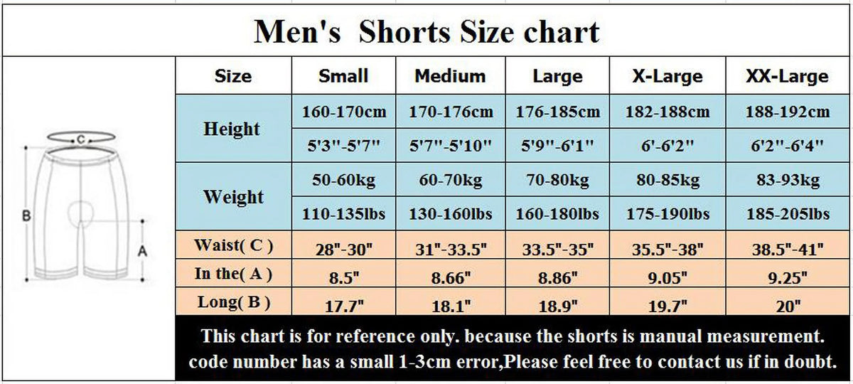 Mens 3D Gel Padded Cycling Bike Shorts Z4765
