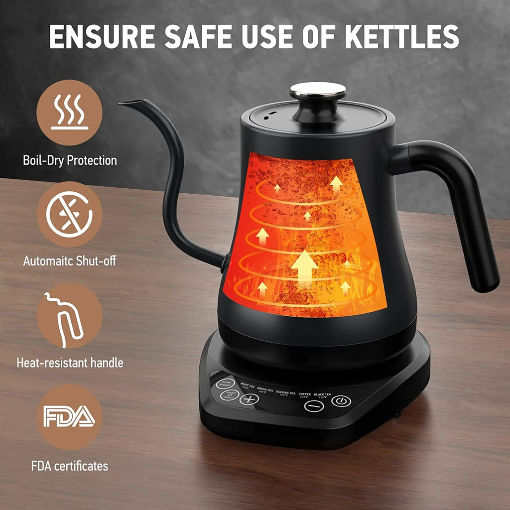Electric Gooseneck Kettle, Stainless Steel, 1200W, 0.8L U53505