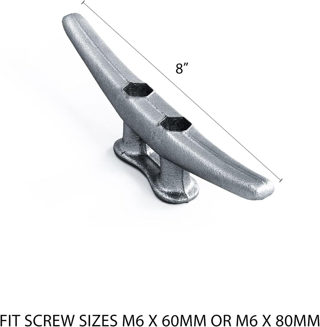 8 Dock Cleats Rough Cast Hot Dipped Galvanized Iron B6393
