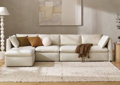 Oversized Modular Sectional Sofa with Storage and Ottoman Chaise Y1467