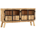 Brown and Black Solid Rough Mango Wood Sideboard Z798331