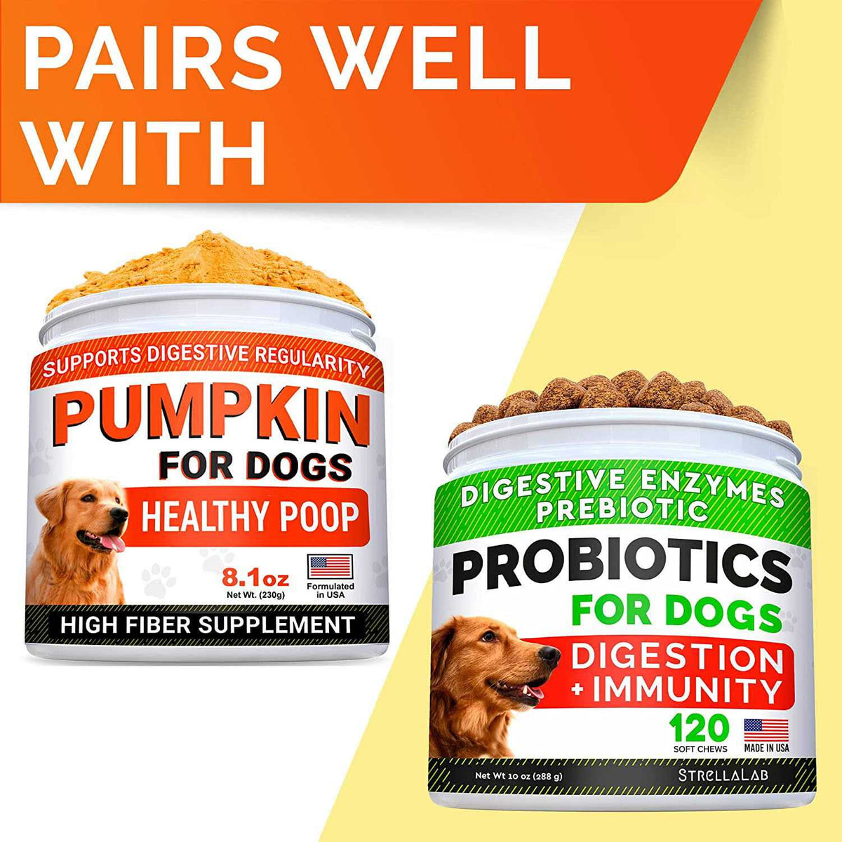 Pumpkin High Fiber Digestive Supplement for Dogs N7312