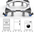 Adjustable Washing Machine Base with 4 Roller Wheels & 4 Feet Y576