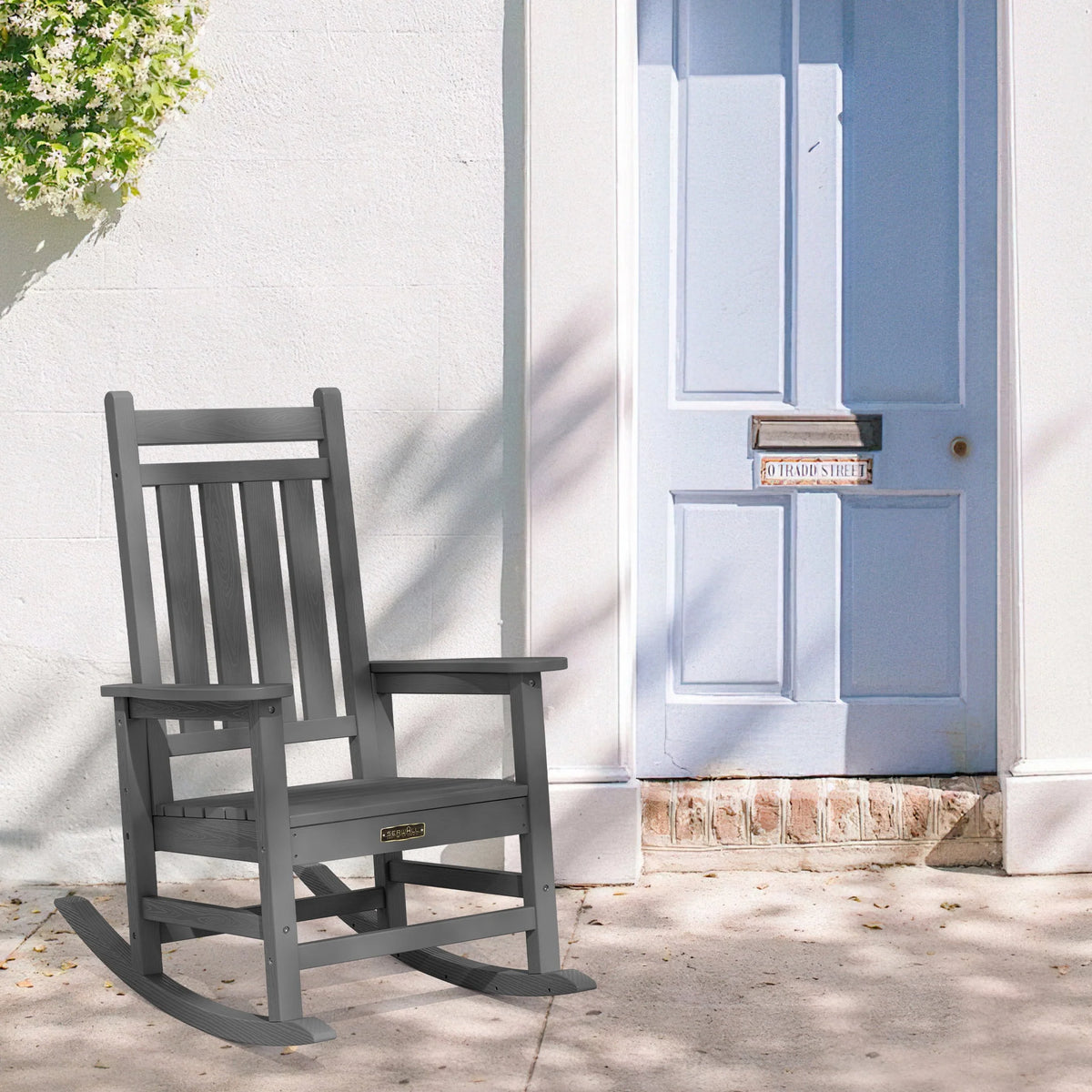 Oversized HDPE Plastic Rocking Chair A249926