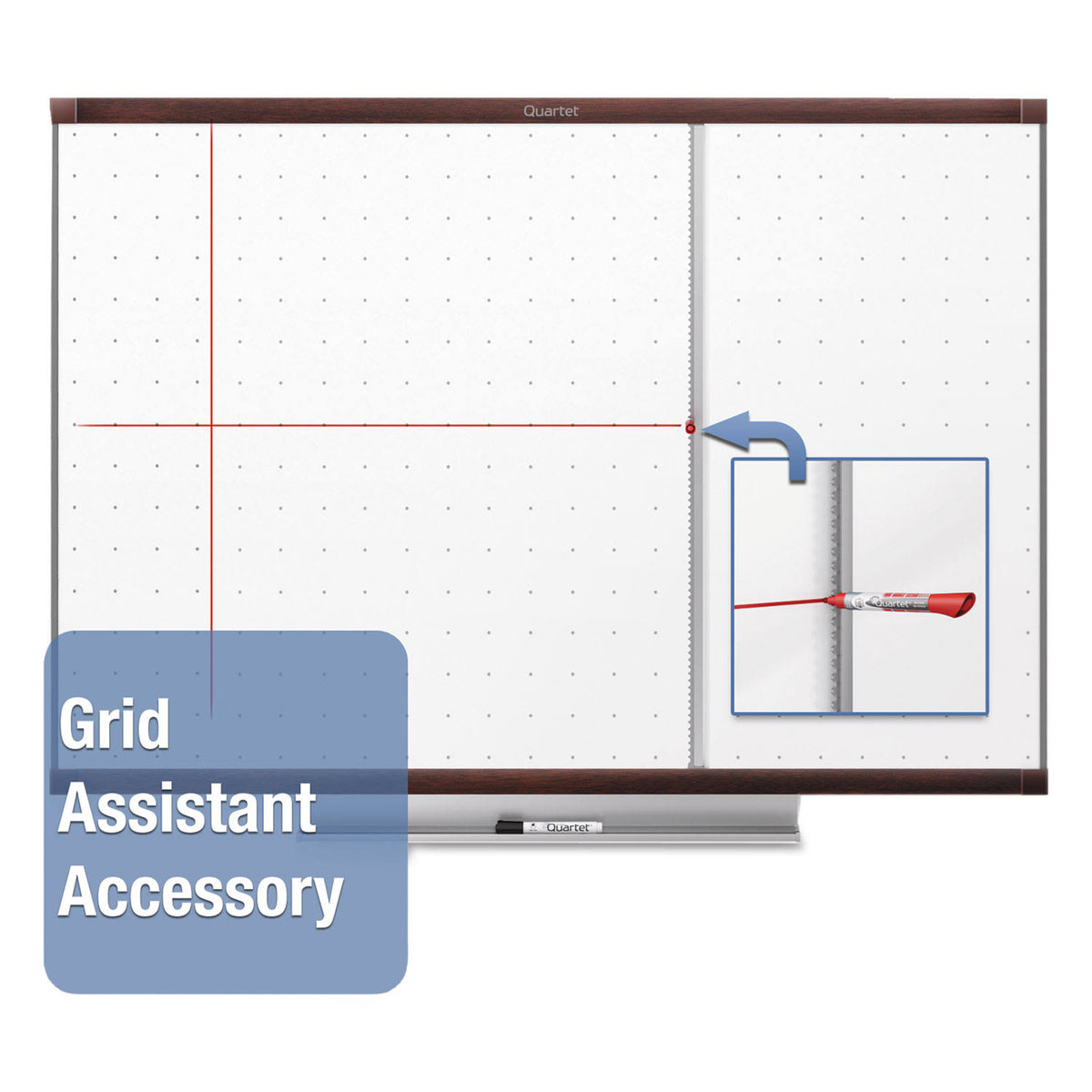 Whiteboard - wall mountable - 48 in x 35.98 in - white - mahogany frame T911482