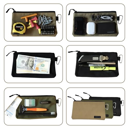 Heavy Duty Tool Pouch with YKK Zipper 6 Pack Large 12inch F3350
