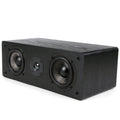 Center Channel Speaker with Dual 4-Inch Carbon Fiber Woofer and Silk Dome Tweeter (Black) D640