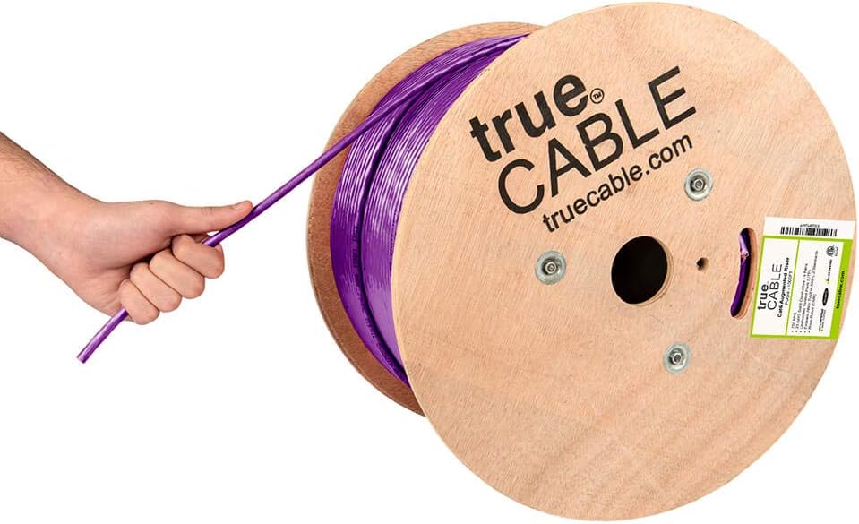1000ft Red 23AWG 4 Pair Solid Bare Copper Bulk Ethernet Cable X23195