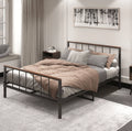 Queen Metal Platform Bed Frame with Headboard and Footboard E530