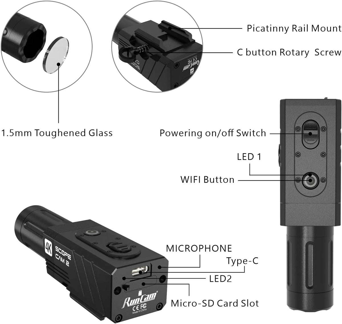 4K Zoom Action Camera Waterproof Mini Video Camera D5040