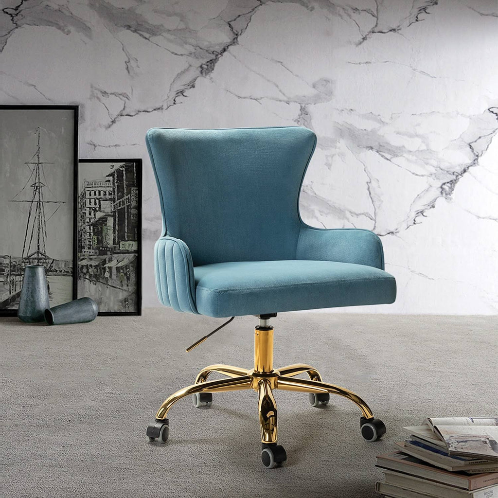 Blue Task Chair with Golden Base L806