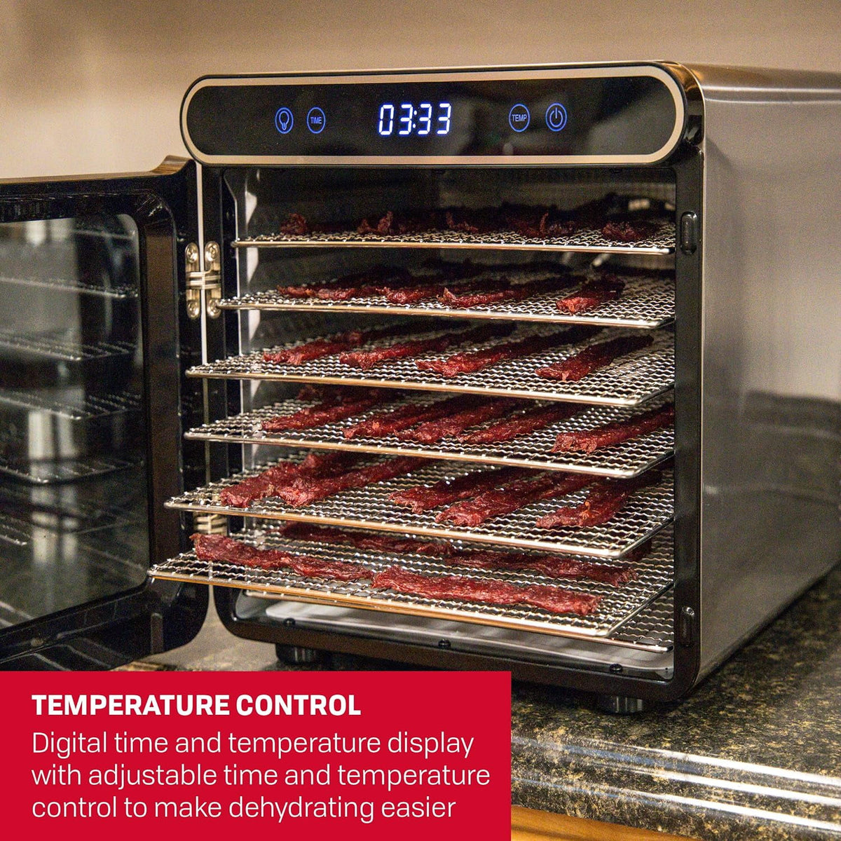 Digital Food Dehydrator 7 Stainless Steel Trays C2337