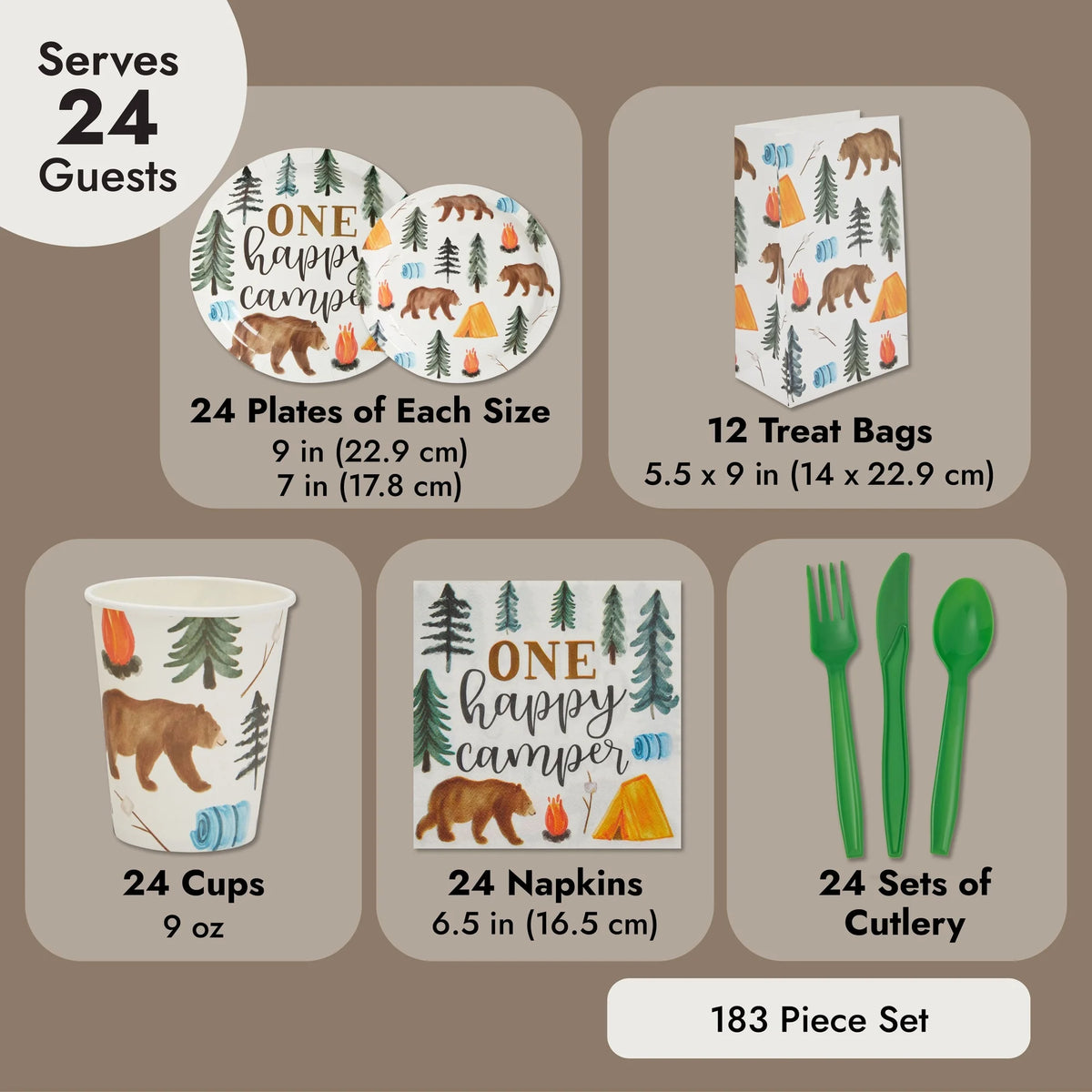 Camping-Themed Party Decorations (Serves 24) Z439