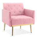Black Velvet Accent Chair with Metal Legs C5012