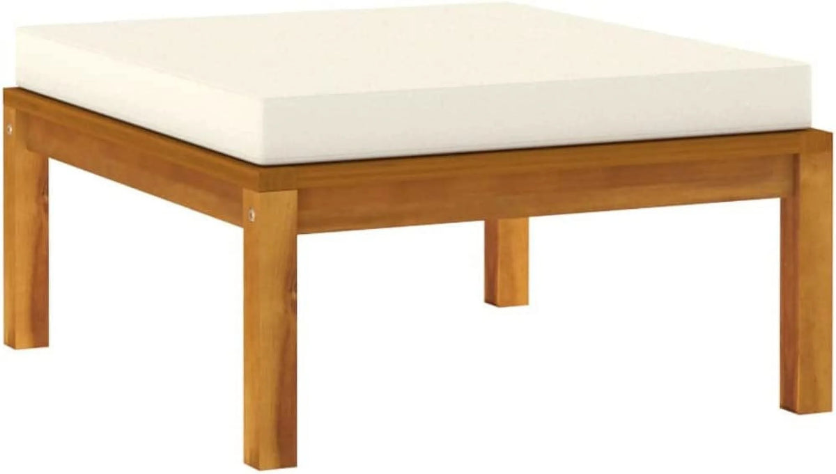 Acacia Wood Patio Chairs with Tea Table and Cushions B756