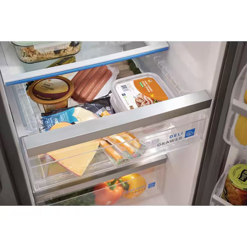 36 in. Black Stainless Steel Side by Side Refrigerator U7173