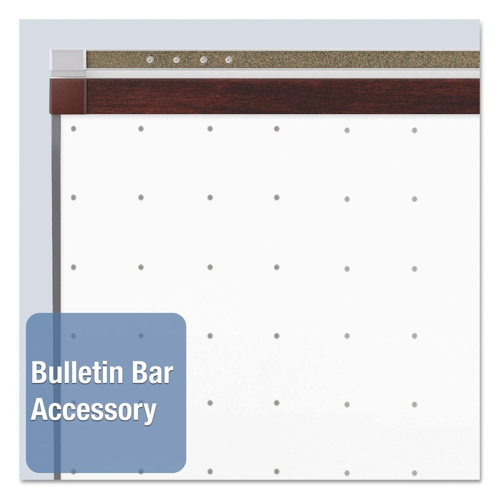 Whiteboard - wall mountable - 48 in x 35.98 in - white - mahogany frame T911482