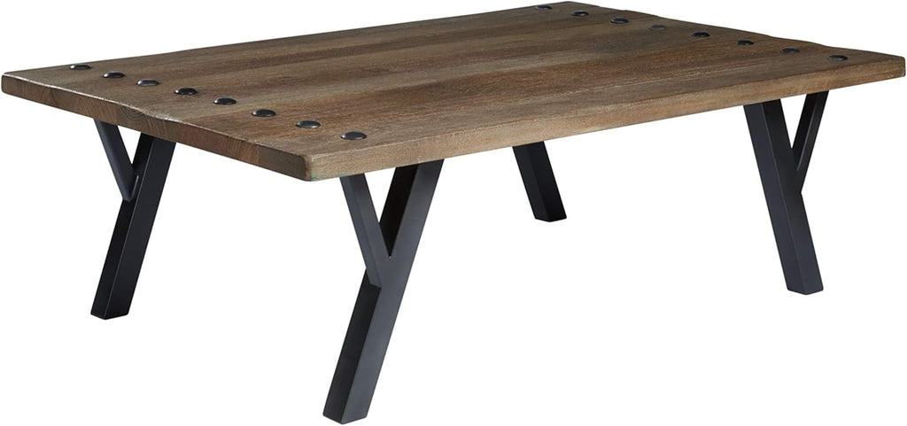 Brown Cocktail Table with Shelf R9972