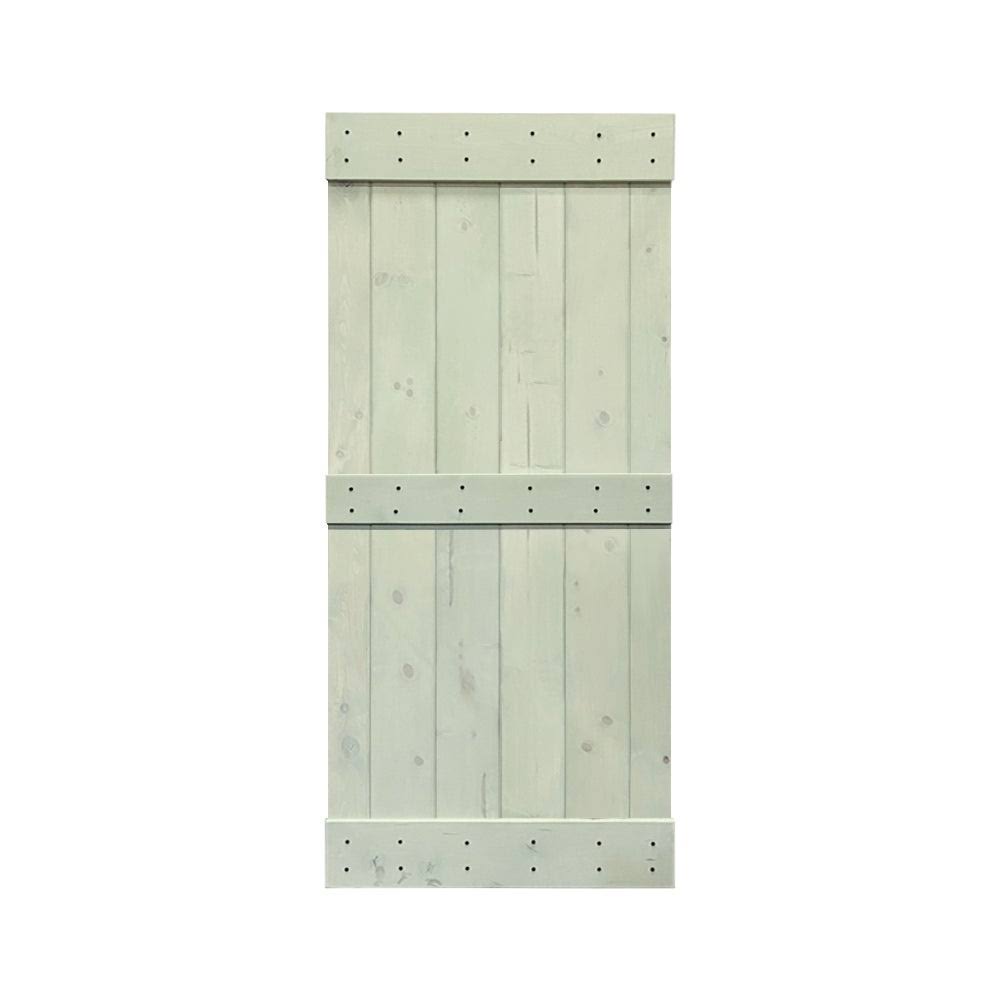 Solid Cherry Red Stained Pine Wood Interior Sliding Barn Door Slab P350