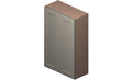 2 Doors 2 Shelves Wall Cabinet High-Density Fiberboard E9389