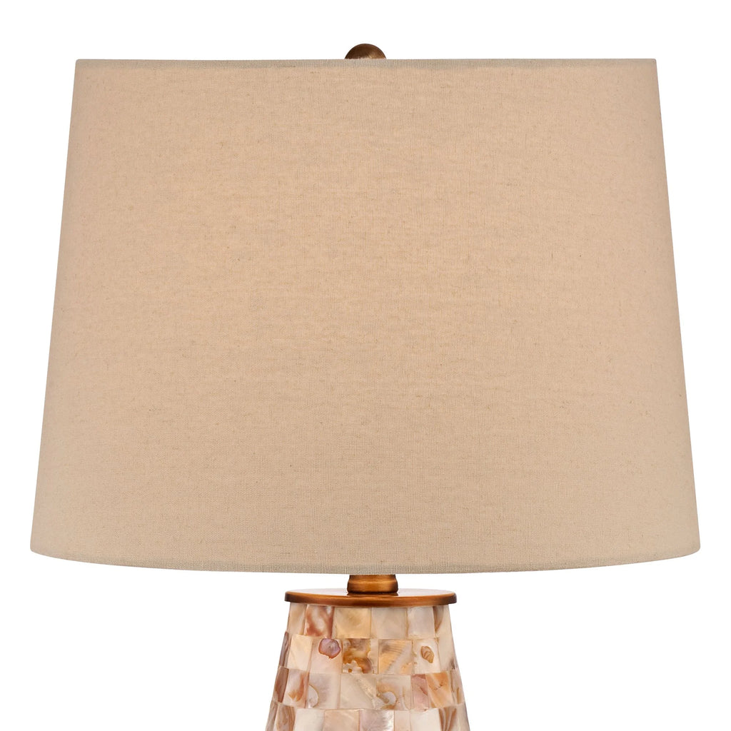 26 1/2" High Mother of Pearl Tile Vase Table Lamp M95179