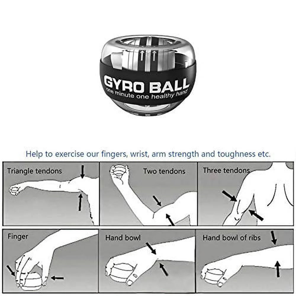 Wrist Power Gyro Ball with LED Lights N11596