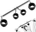 Adjustable Detachable 22-36 Inch Black Bondage Set with Handcuffs Ankle Cuffs O504