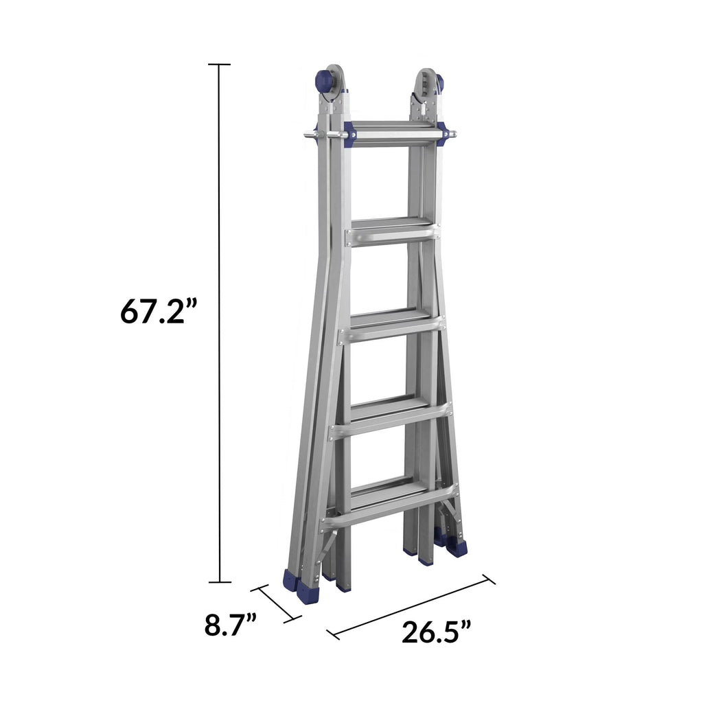 22 foot Reach Height Aluminum Multi-Position Ladder, 300 lb. Load Capacity Type IA Duty Rating N121087
