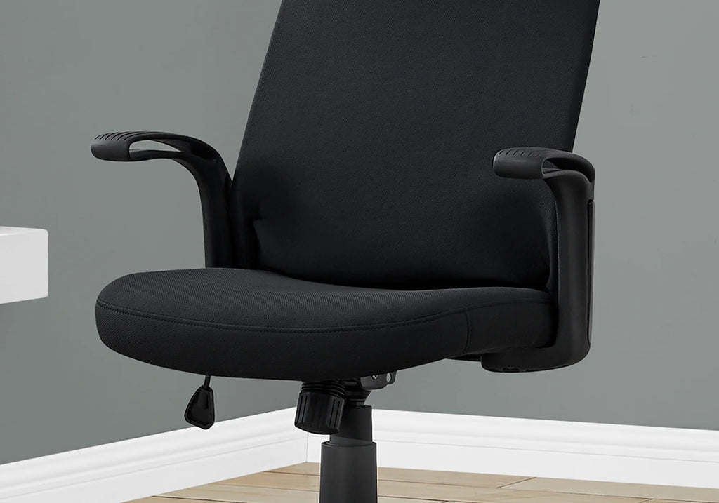 Set of 2 Black Upholstered Office Chairs S885