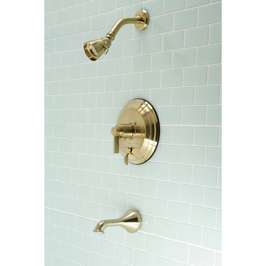 Antique Brass Tub and Shower Faucet C96796