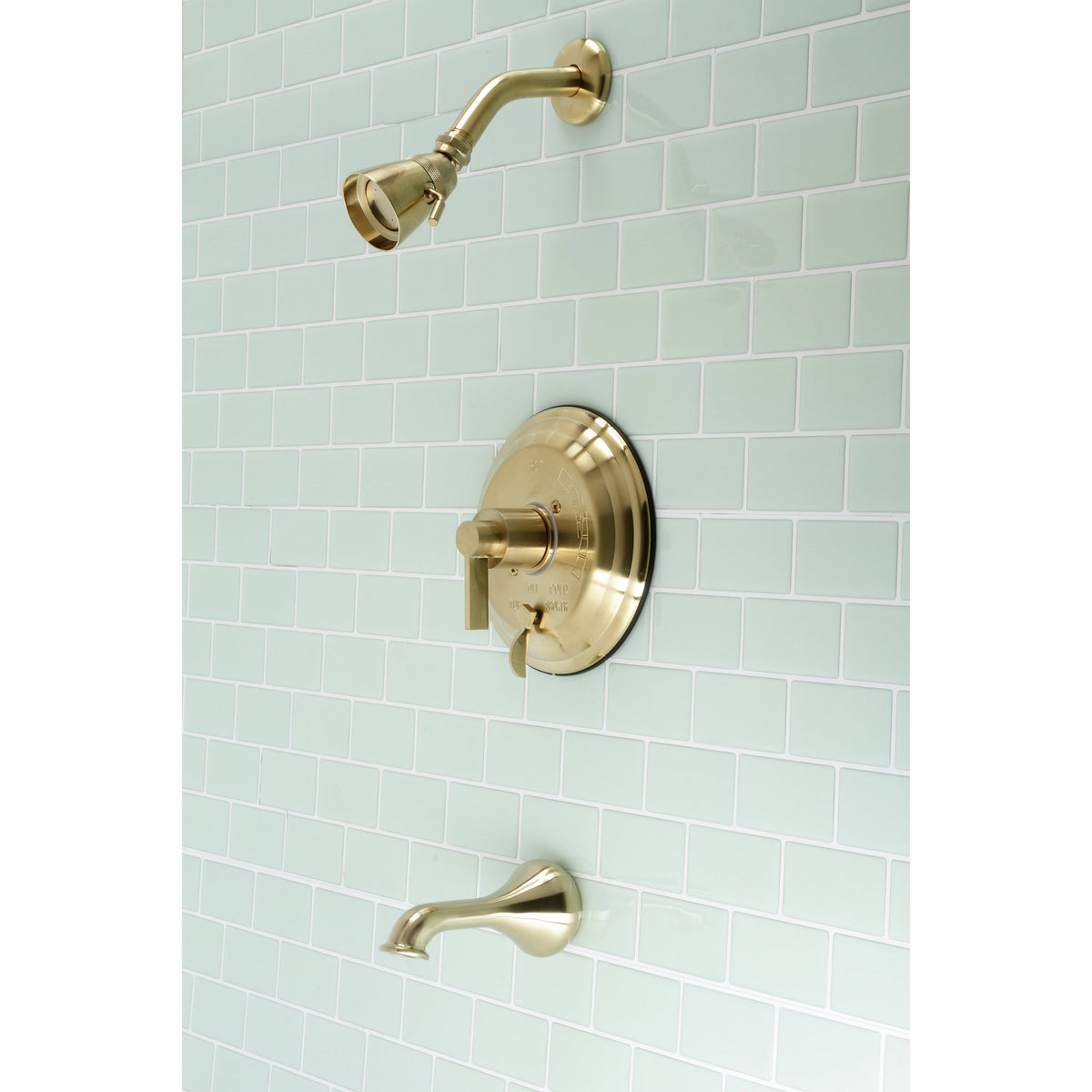 Antique Brass Tub and Shower Faucet C96796