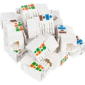 Cat6 RJ45 90-Degree Punch Down Keystone Jack White (100 Pack) R71823