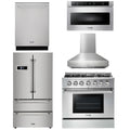 36 Propane Gas Range, Range Hood, Microwave, Refrigerator, Dishwasher R875