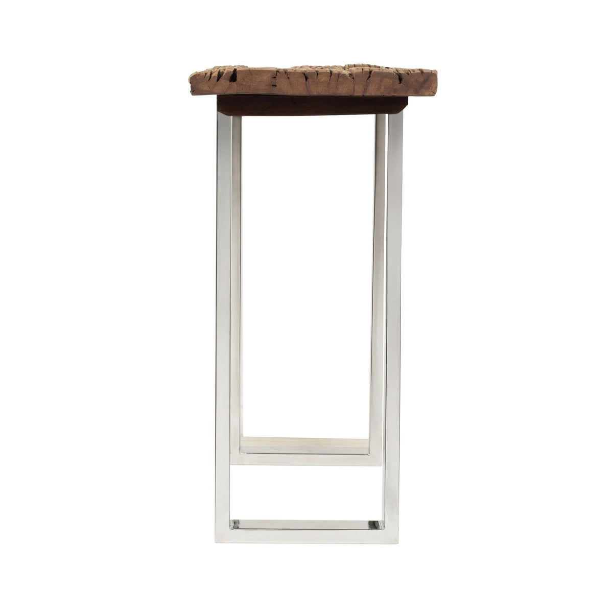 Natural Wood and Iron Console Table J2542