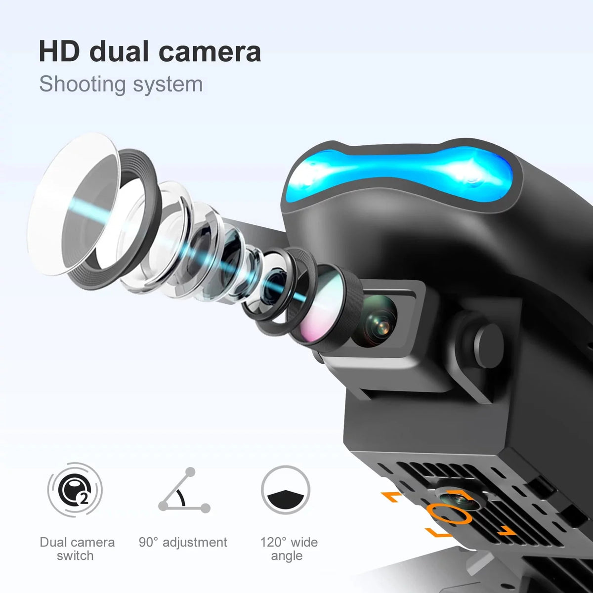 4K HD Dual Camera RC Quadcopter with 2 Batteries I6458
