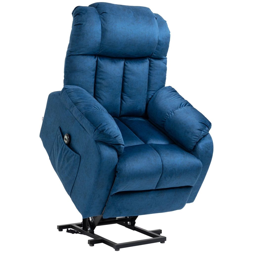Blue Electric Lift Recliner Chair with Remote Control B74066