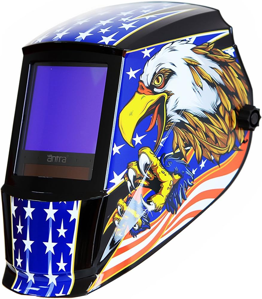 Auto Darkening Welding Helmet, Wide Shade Range 4/5-13, 6+1 Extra Lens Covers Pack of 2 Z1424