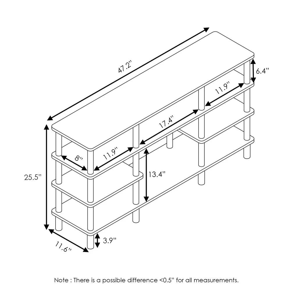 4-Tier Espresso Black TV Stand P41325